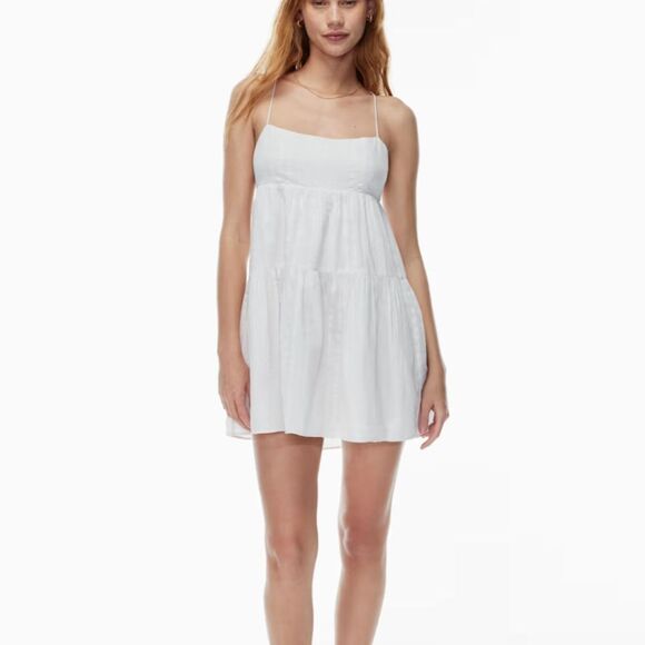 Sunday Best Dresses & Skirts - Sunday Best Aritzia White Baby-doll Jasper Mini Dress, S Summer Sundress